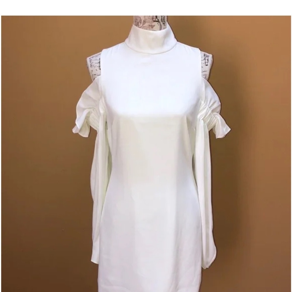 AQ/AQ Azha White Midi Dress 8 NWT